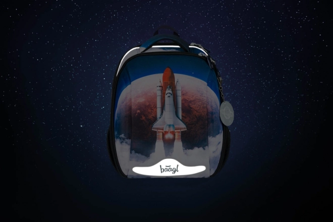 BAAGL SÆT 5 Shelly Space Shuttle: skoletaske, penalhus, pose, mapper, boks