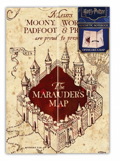 Harry Potter linjeret blok Marauder’s Map A5 Magical Locations