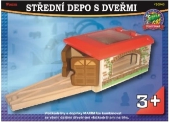 Maxim mellemstort depot til togbane med døre