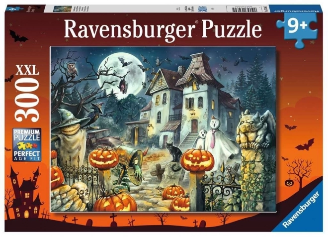 Halloween puslespil med hus 300 brikker Ravensburger