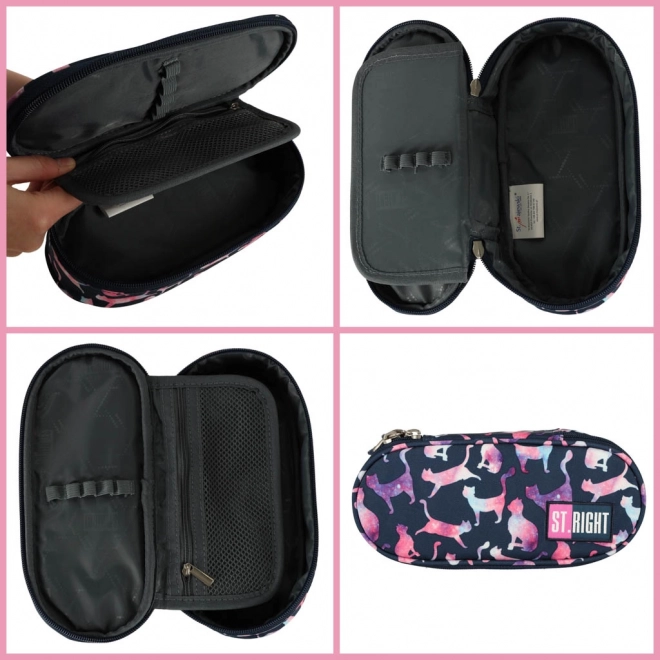 BAMBINO solid penalhus med flap - kattemotiv