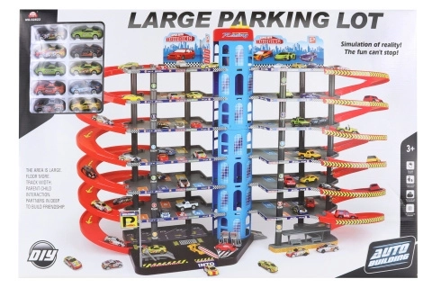 Garage med legetøjsbiler