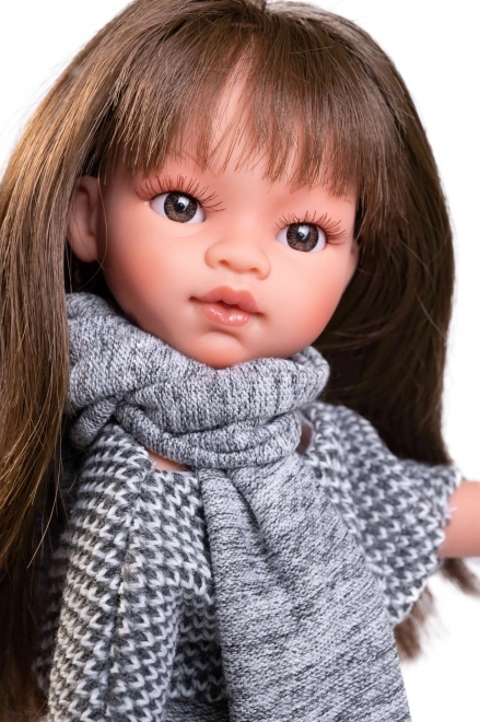 Realistisk dukke Emily med hel vinylkrop - 33 cm