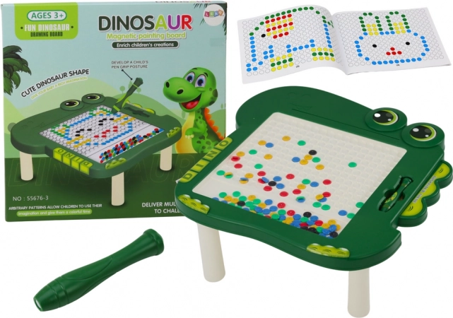 Magnetisk tavle til børn Dino i grøn farve