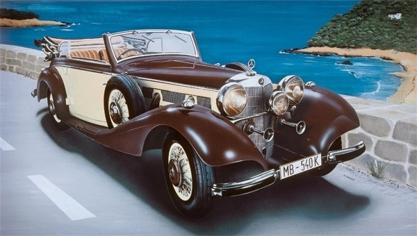 Bilmodel Mercedes-Benz 540K fra Italeri