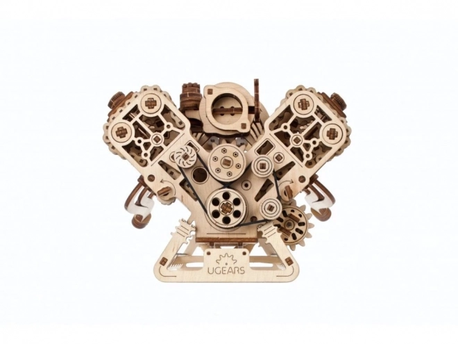 Ugears 3D træpuslespil motor V8