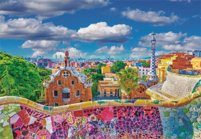 Puslespil 1000 brikker Park Güell Barcelona