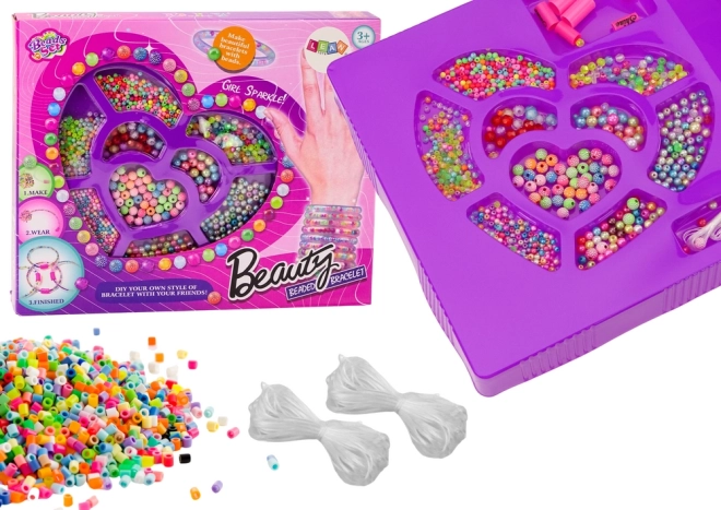 Perler til smykkefremstilling – farverigt kreativt sæt til armbånd