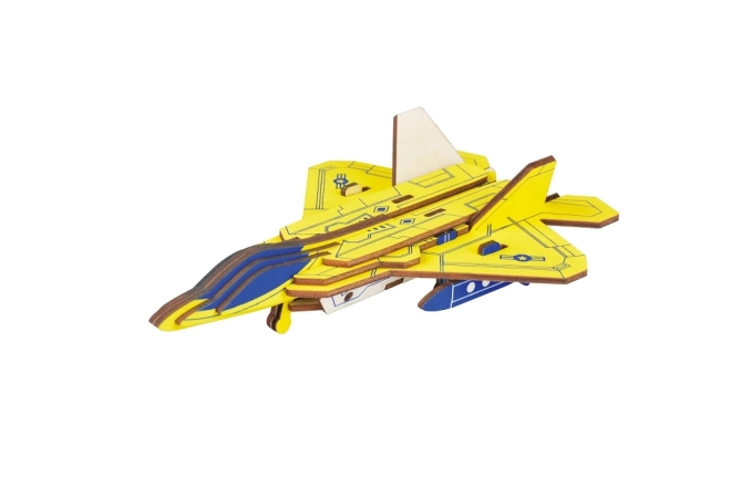 Woodcraft Træ 3D puslespil jagerfly F22 Raptor