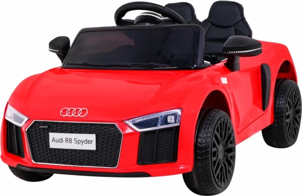Elektrisk legetøjsbil til børn Audi R8 Spyder med fjernbetjening, EVA-hjul og LED