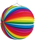 Regnbue-lampion 25 cm