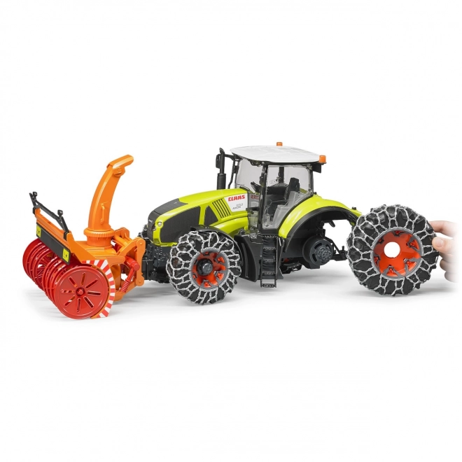 Bruder Traktor Class Axion 950 med snefræser