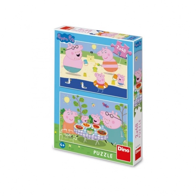 Peppa Pig: På ferie puslespil