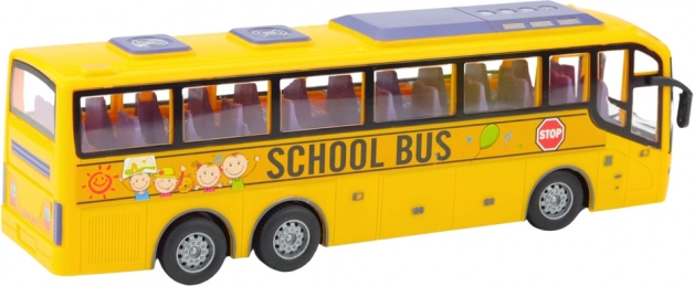 Racer gul skolebus RC 1:30 med fjernstyring