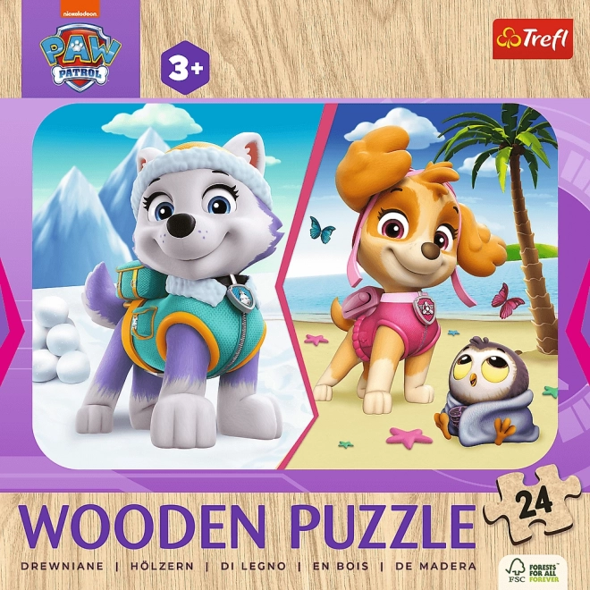 Træpuslespil 24 brikker Paw Patrol-pige