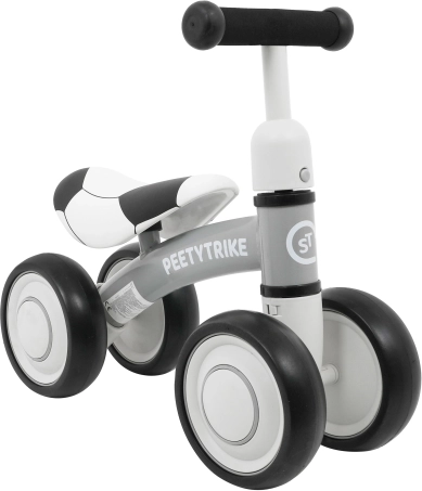 PETTYTRIKE løbecykel til børn med fire hjul – Hvid