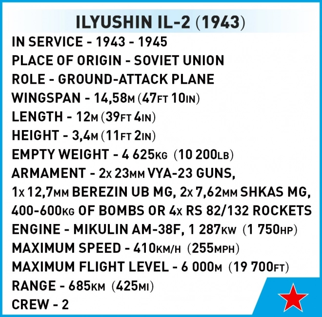 Byggesæt Historisk Samling WWII Ilyushin Il-2 1943