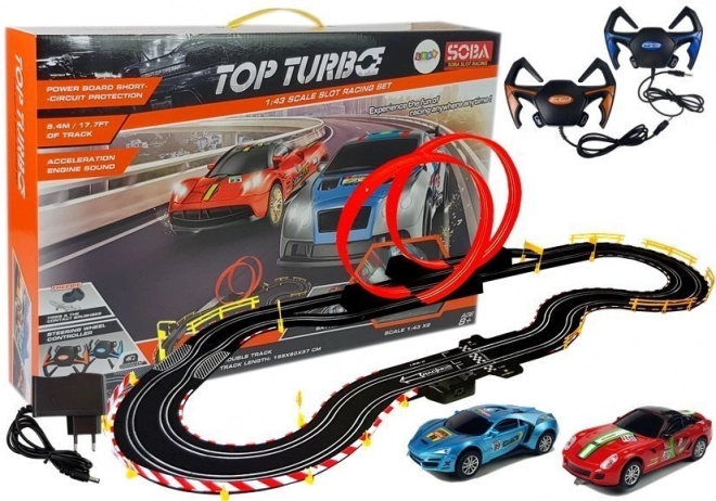 Racerbane TOP TURBO med to biler og controllere