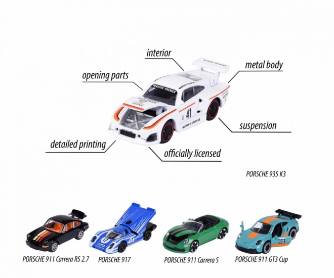 Majorette Porsche Motorsport Gavesæt 5 stk