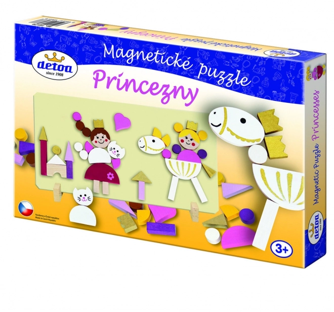 Magnetisk puslespil Prinsesser i kasse 33x23x3,5cm