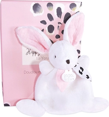 Doudou lyserød mini kanin 17 cm gaveæske