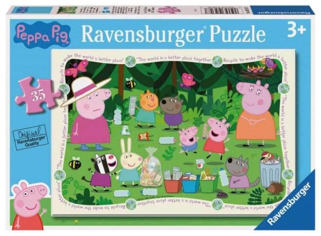 Puzzle 35 brikker Peppa Pig