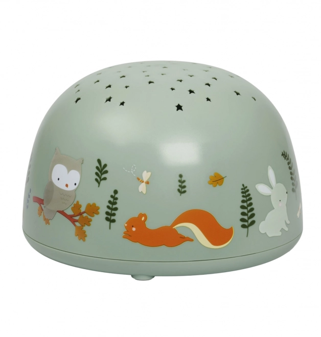 A Little Lovely Company Projektorlampe – Venner fra skoven