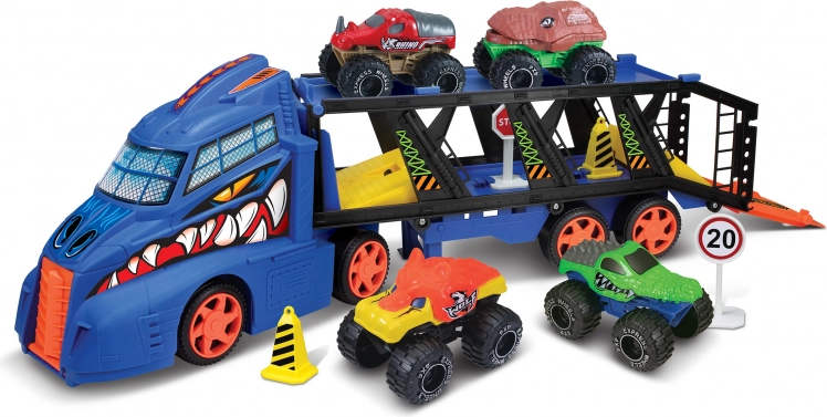 Trækker med monstertruck-bane 45 cm