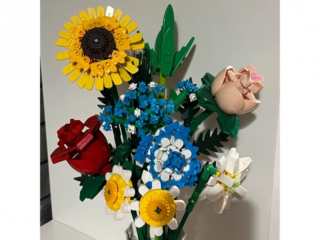 Teknisk byggesæt Engblomster med vase 618 stykker