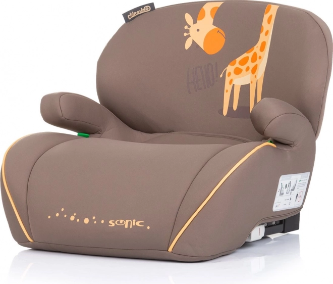 Børne-sædepude Sonic med motiv af giraf i-Size Isofix