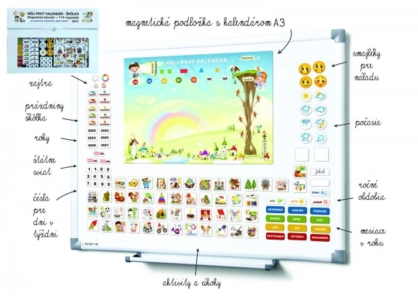 Magnetisk kalender til b8rn - Bf8rnehave