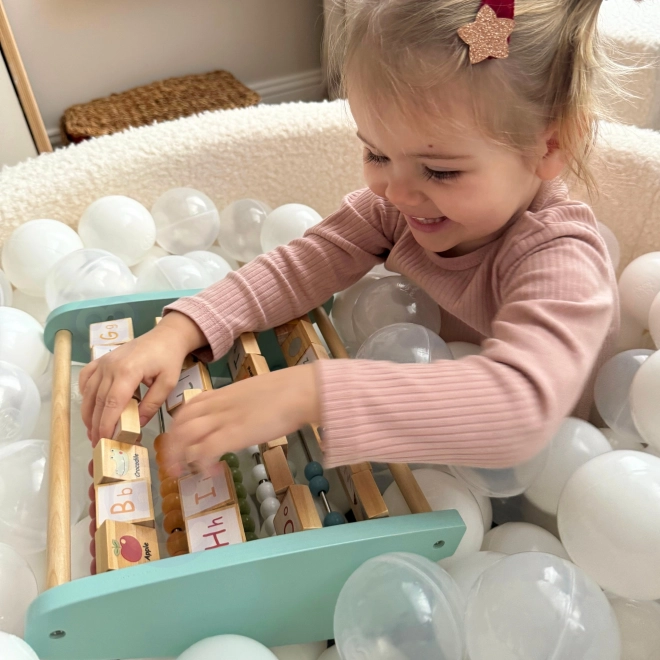 Træ uddannelsesmæssige kugleramme og alfabet Tooky Toy