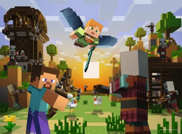 Puslespil RAVENSBURGER Minecraft 150 brikker