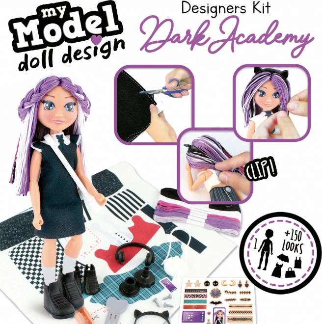 EDUCA Kreativt sæt My Model Doll Design: Mørk akademi