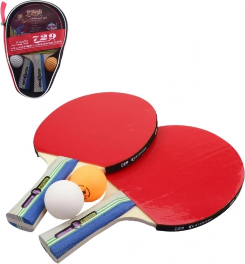 Sæt med bordtennisbat og 2 bolde