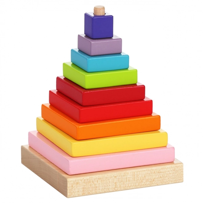 CUBIKA 13357 Farvet pyramide - træpuslespil med 9 dele