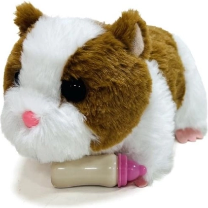Interaktiv plysbamse-hamster med flaske