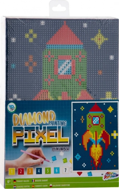 Grafix diamantmaleri raket 15x20 cm