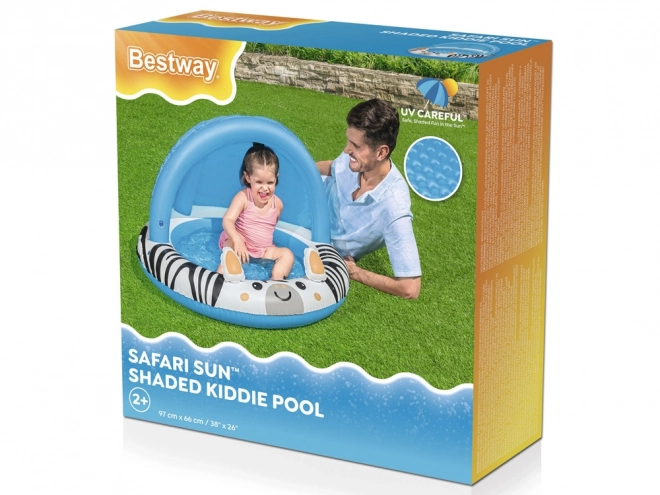 Børnebassin med skur Bestway Zebra