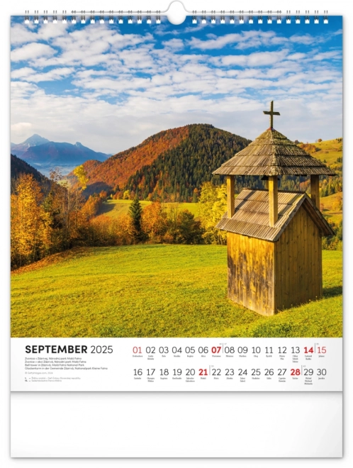NOTIQUE Vægkalender Smukke Slovakiet 2025, 30 x 34 cm