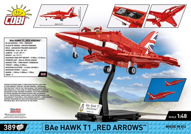 Byggesæt BAe Hawk T1 Røde Pile 389 dele