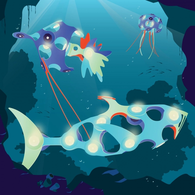 Magnetiske klodser Clixo Underwater Expedition, 24 stykker
