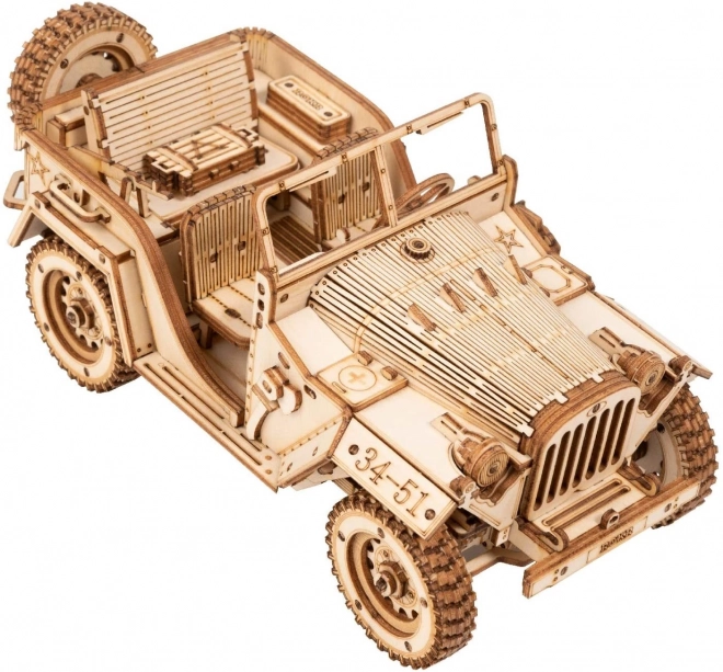 Army Jeep - 3D træ puslespil