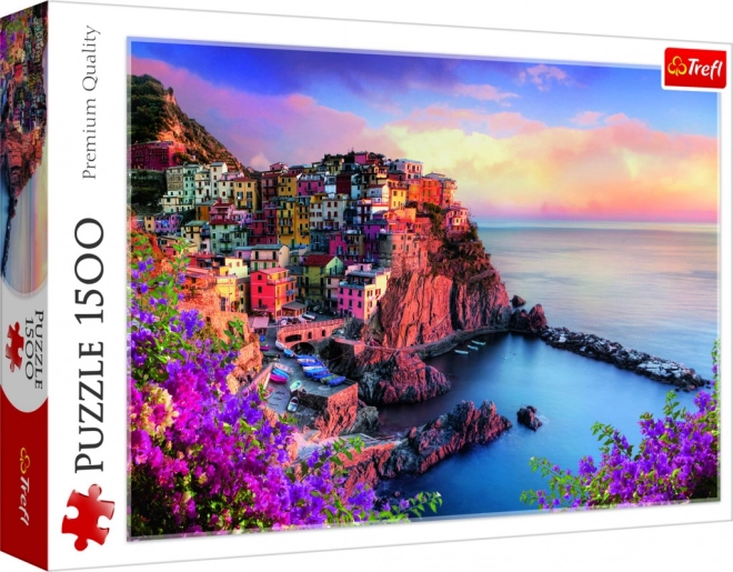 puslespil udsigt over byen Manarola, Italien – 1500 brikker TREFL