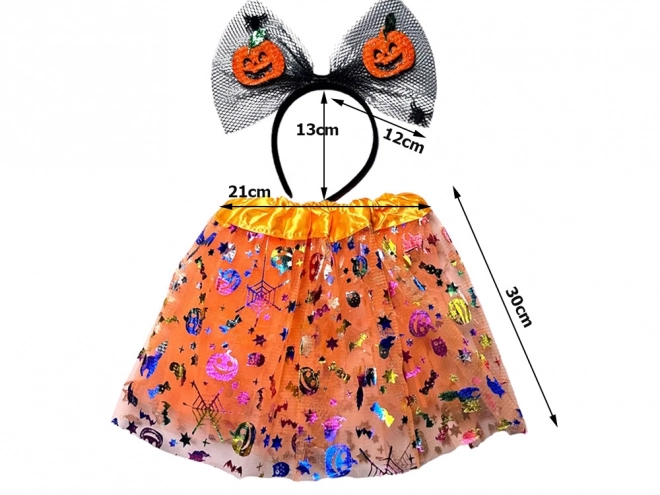 Halloween-kostume med hårbøjle og tutu-nederdel