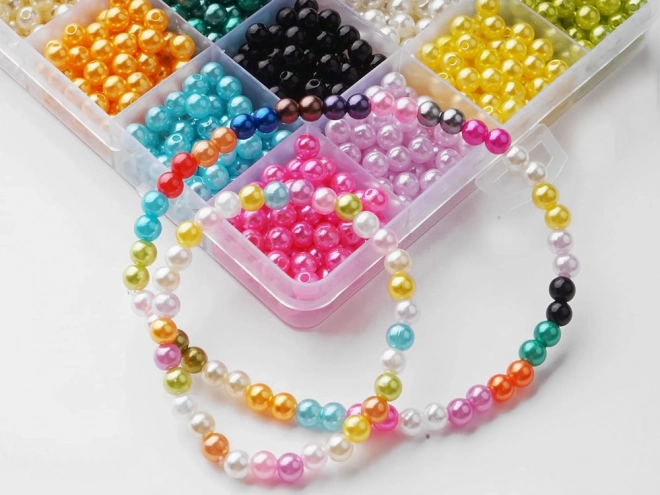 Sæt med perler til fremstilling af venskabsarmbånd
