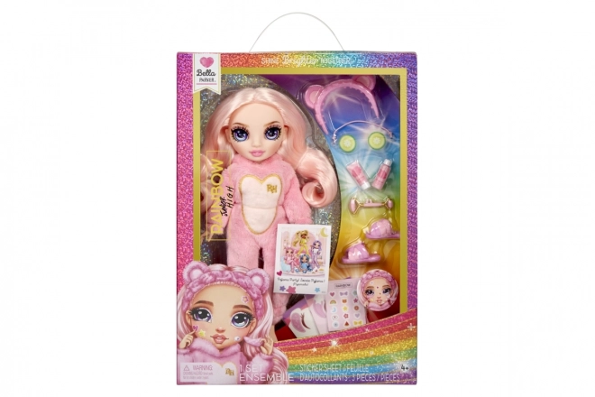 Dukketeater Rainbow High Junior til Pyjamasfest, Bella Pink