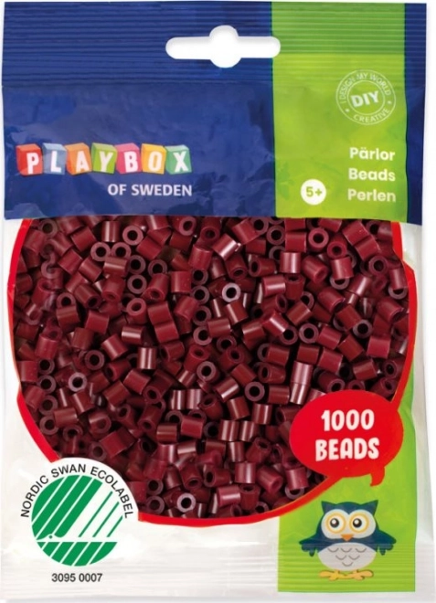PLAYBOX Strygeperler - mørkerøde 1000 stk