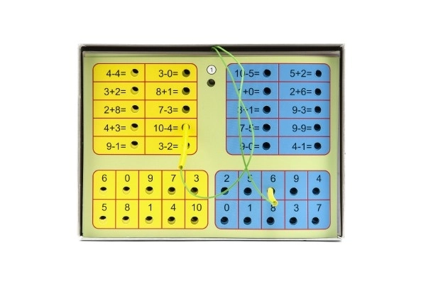 Addition og subtraktion brætspil med batterier