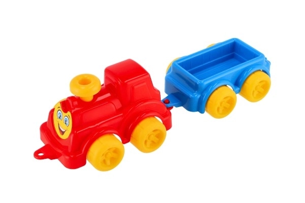 Lokomotiv/Tog med vogn 41cm plastik i net 21x13x22cm 12m+